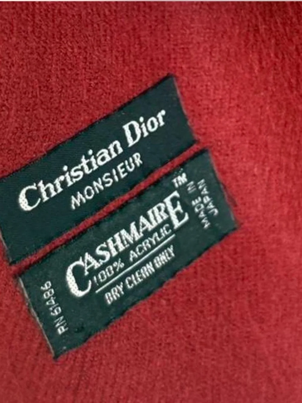 Dior Burgundy Scarf